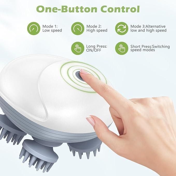 Anti Hair Loss Waterproof Smart Heads Massage Machine Hair Electric Vibrating Scalp Head Massager