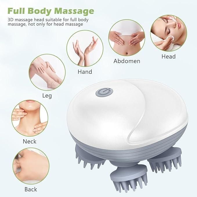 Anti Hair Loss Waterproof Smart Heads Massage Machine Hair Electric Vibrating Scalp Head Massager