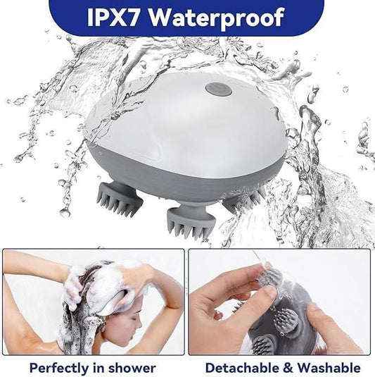 Anti Hair Loss Waterproof Smart Heads Massage Machine Hair Electric Vibrating Scalp Head Massager